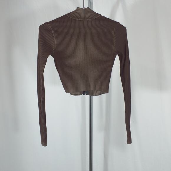 Cotton Citizen x Revolve 'The Ibiza' Brown Turtleneck Top Size M - Picture 3 of 6